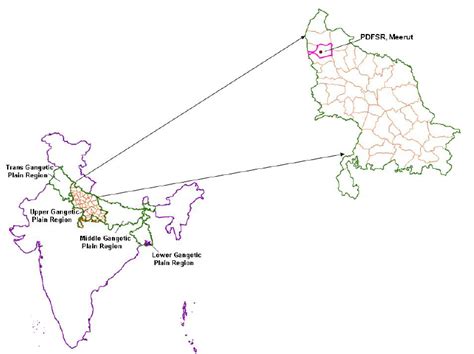 1 Generalized Map Of The Indo Gangetic Plains India Indicating