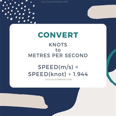 1 Meters Per Second In Knots How Many Knots Is 1 Meters Per Second