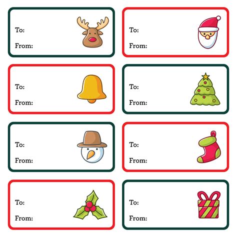 10 Best Free Printable Christmas Tags Templates Pdf For Free At Printa