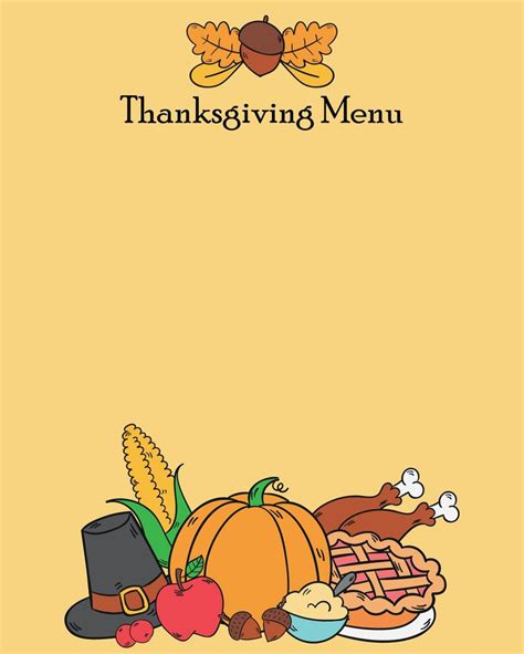 10 Best Printable Thanksgiving Menu Pdf For Free At Printablee