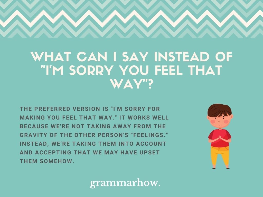 10 Better Ways To Say I M Sorry You Feel That Way 2024