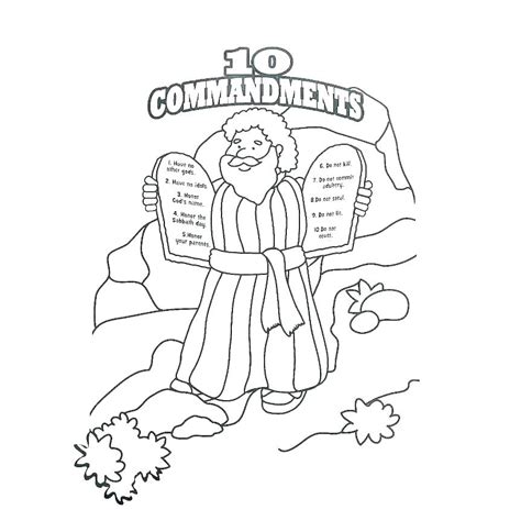 10 Commandments Coloring Pages