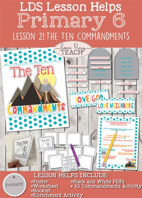 10 Commandments Lds Primary