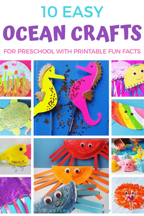 10 Easy Ocean Crafts For Preschool With Printable Fun Facts