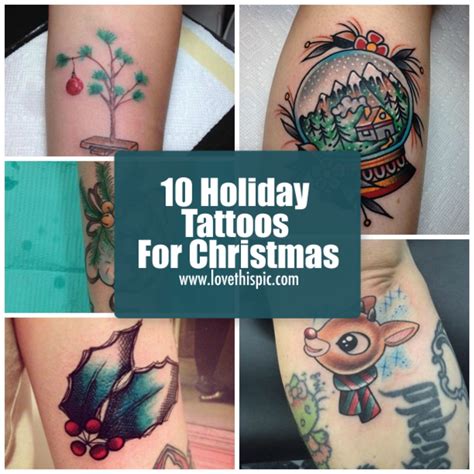 10 Holiday Tattoos For Christmas