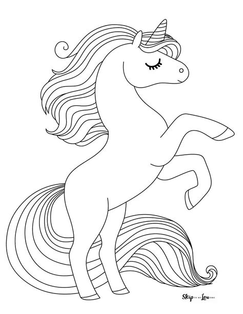 10 Magical Unicorn Coloring Pages Print For Free Skip To My Lou