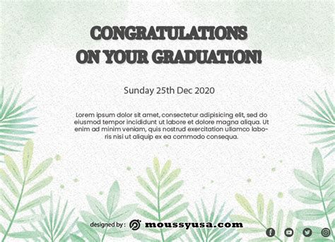 10 Printable Graduation Card Template Free Psd Mous Syusa