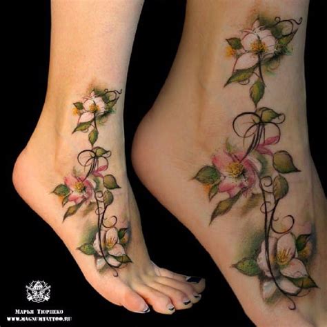 10 Splendid Jasmine Flower Tattoos Jasmine Flower Tattoos Jasmine