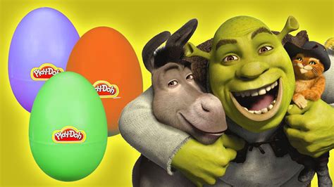 10 Surprise Play Doh Eggs With Shrek Collection 10 Doh