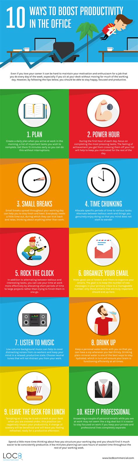 10 Ways To Boost Productivity In The Office Infograph The Daily Mba