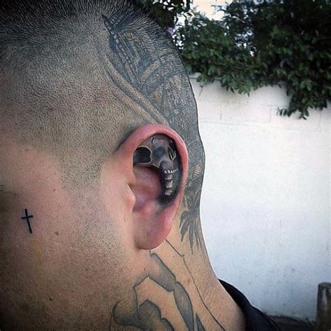 100 Ear Tattoos For Men Inner And Outer Design Ideas