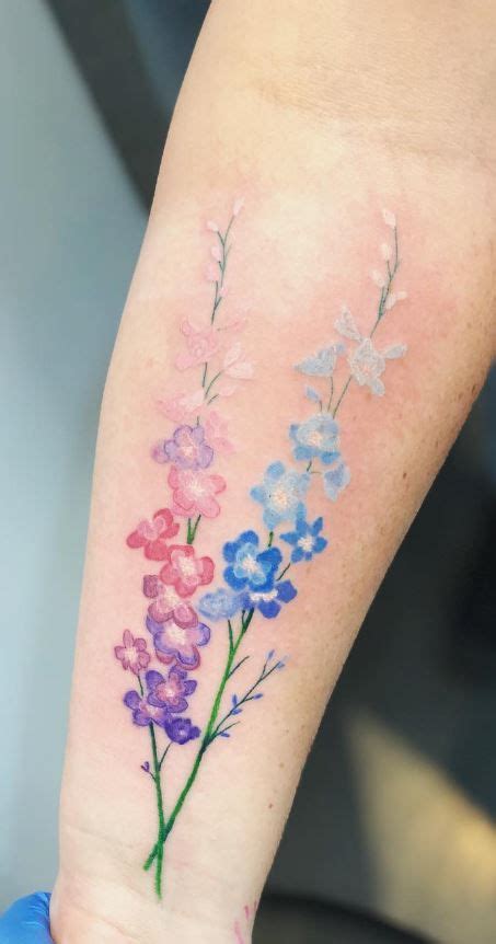 100 Meaningful Larkspur Tattoo Designs Artofit