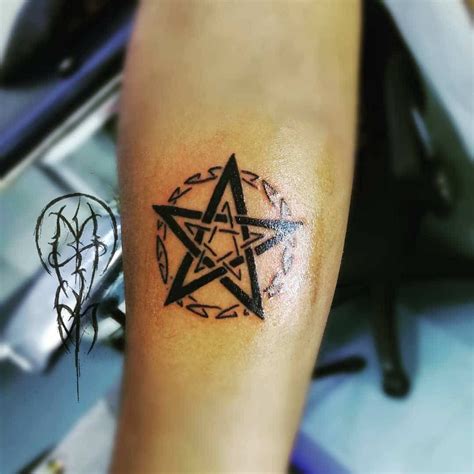 101 Amazing Pentagram Tattoo Ideas That Will Blow Your Mind Pentagram Tattoo Wiccan Tattoos