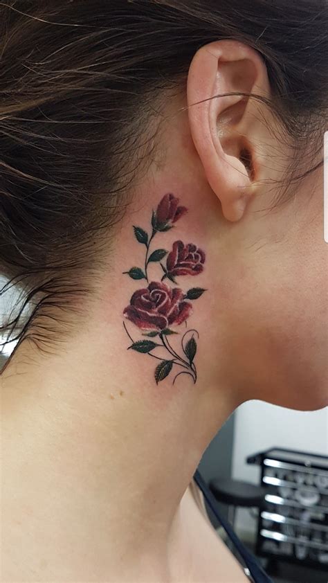 102 Small Tattoo Ideas For Your First Ink Rose Neck Tattoo Pink Rose