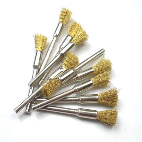 10X Copper Steel Wire Wheel Brushes Disc Mini Brass Wire Brushes Wheel Dremel Drill Rotary Tool