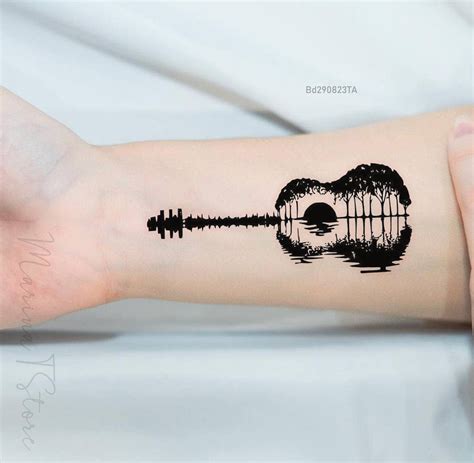 11 Simple Guitar Tattoo Designs That Will Blow Your Mind!, 48% Off