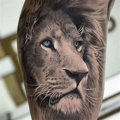 12 Best Lion Tattoo Ideas Lions With Blue Eyes Petpress Lion