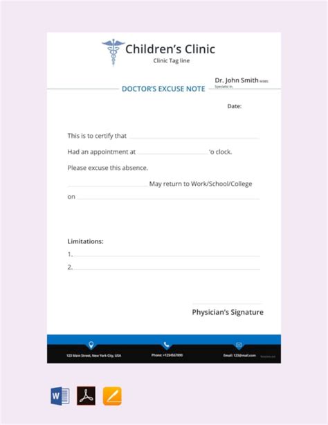 12 Doctor Excuse Templates In Pdf Ms Word Pages Google Docs