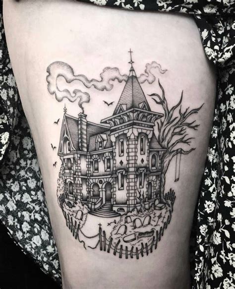 12 Haunted House Tattoo Ideas To Inspire You