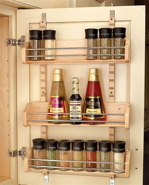 12 Ingenious Ways To Organize Your Kitchen Door Mounted Spice Rack