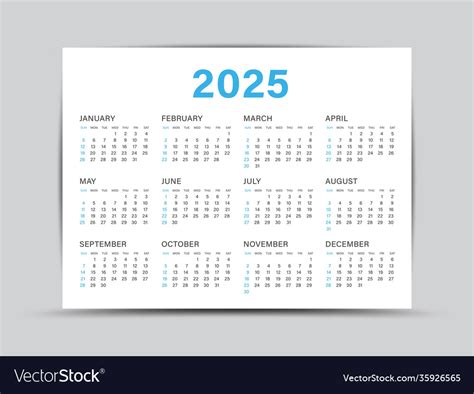 2025 Calendar Printable 12 Month Free Download