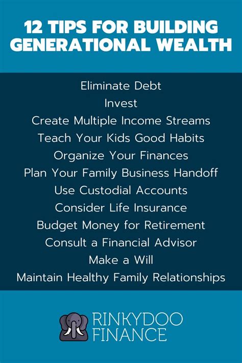 12 Tips For Building Generational Wealth Rinkydoo Finance Budgeting