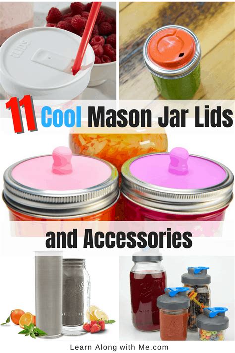 13 Cool Mason Jar Lids And Accessories Learn Along With Me