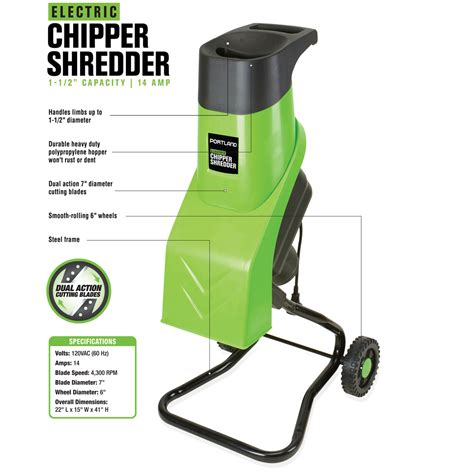 14 Amp 1 1 2 In Capacity Chipper Shredder