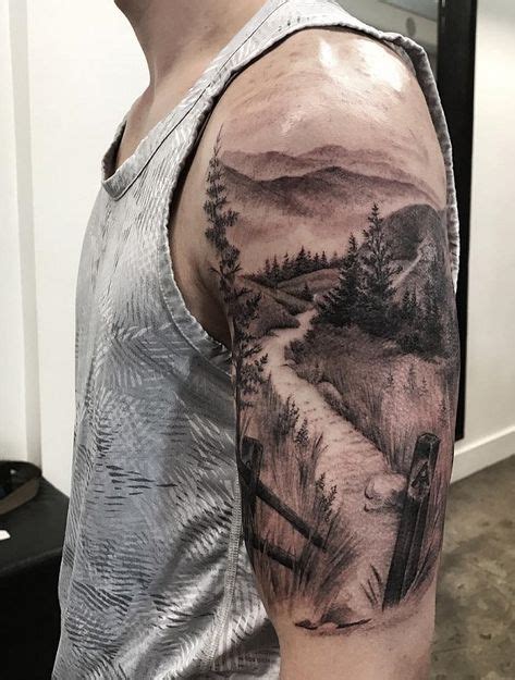 14 Best Scenic Tattoo Images In 2020 Forest Tattoos Nature Tattoos