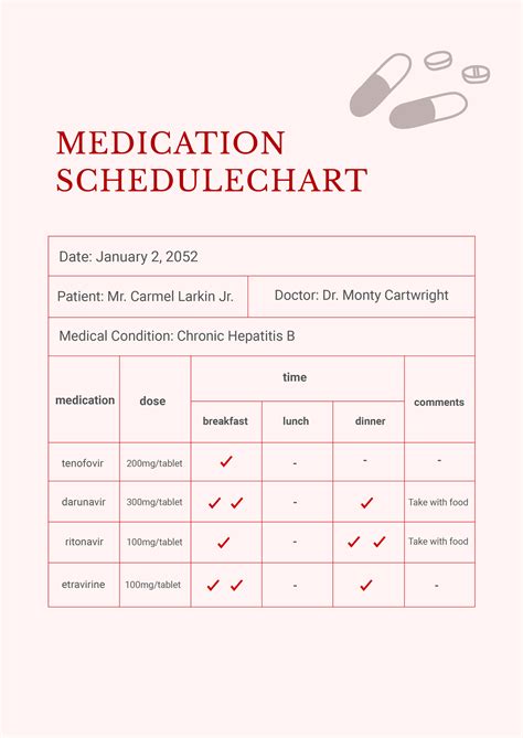 14 Medication Chart Template Sample Example Format Download