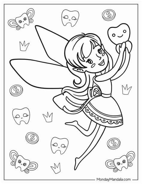 14 Tooth Fairy Coloring Pages Free Pdf Printables