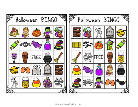 15 Free Halloween Bingo Printable Cards Parade