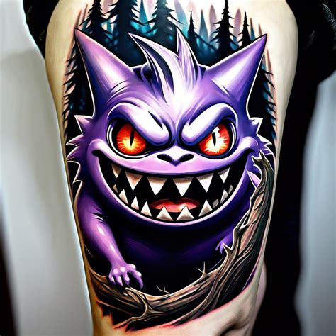 15 Gengar Tattoo Ideas To Electrify Your Style This Makes Tattoo