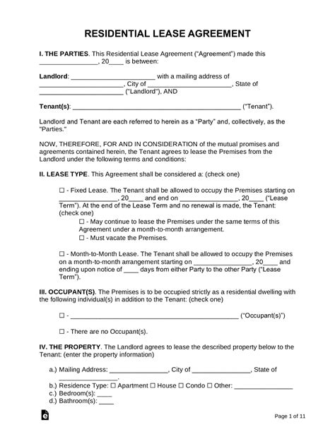 15 Types Of Rental And Lease Rental Agreement Template Pdf Free Wps Office Blog