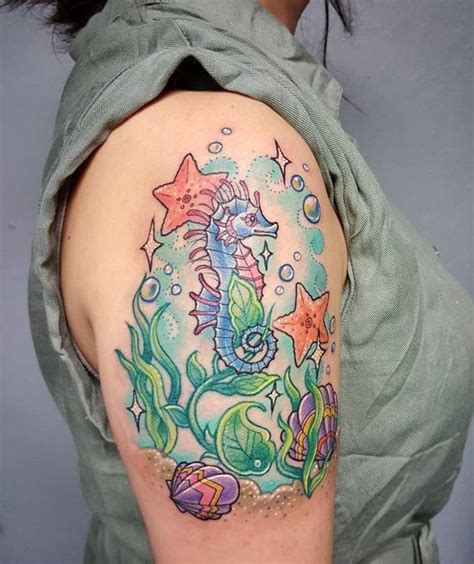 15 Unique Seahorse Tattoo Designs Mermaid Tattoos Cute Tattoos