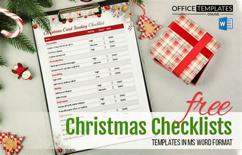 16 Free Christmas Checklist Templates In Ms Word Format