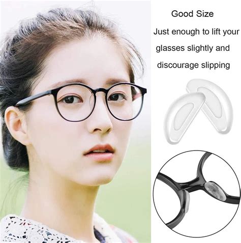 16 Pairs Eyeglasses Nose Pad Adhesive Silicone Nose Pad Eyewear Nose