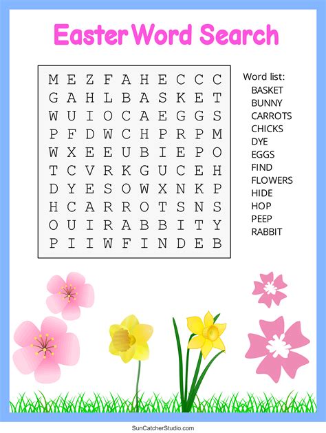 16 Printable Easter Word Search Puzzles Kitty Baby Love