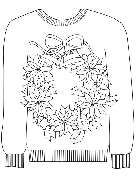 16 Ugly Christmas Sweater Colouring Pages Mum In The Madhouse