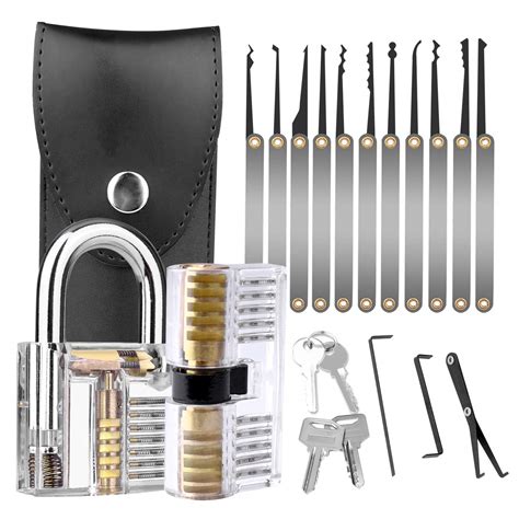 17 Piece Lock Pick Set Lock Picking Training Set Lock Picking Tools