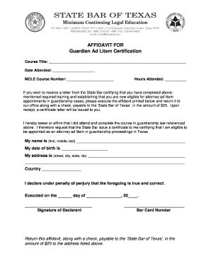 18 Printable Guardianship Forms Texas Templates Fillable Samples In