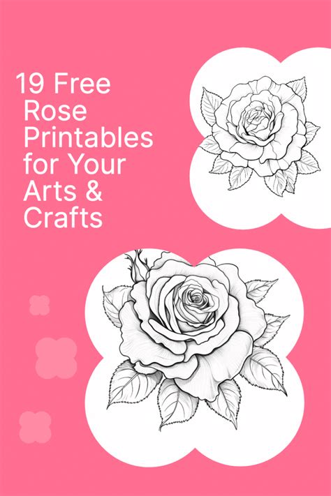 19 Free Rose Printables For Your Creative Arts Craft Projects