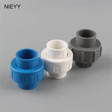 1Pc 25Mm Pvc Plastic Union Connector Water Supply Pipe Fittings Connect