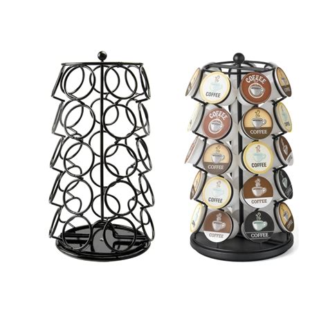 1Pc K Cup Holder Oak Leaf Coffee Pod Holder Stand Storage Spinning Carousel Organizer For Keurig