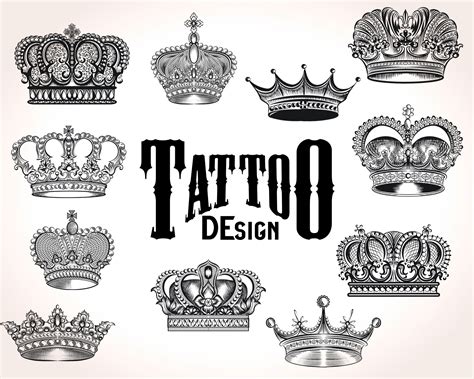 2 000 King Crown Tattoo Designs Stock Illustrations Royalty Free