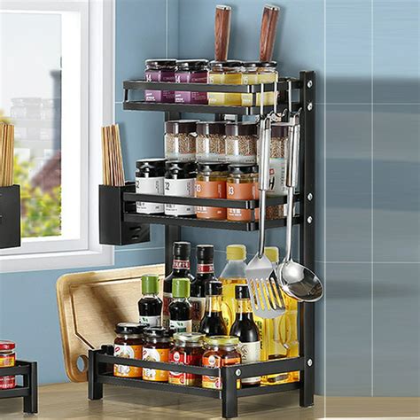 2 3 Tier Spice Rack Organizer Freestanding Organizer Shelf For