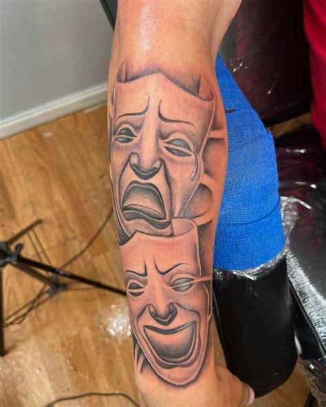 Unique 2 Face Tattoo Design Inspiration