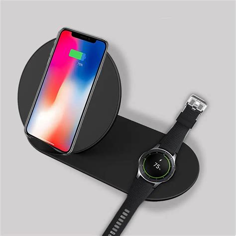 2 In 1 Fast Charging Wireless Charger For Samsung Gear S3 Galaxy Qi