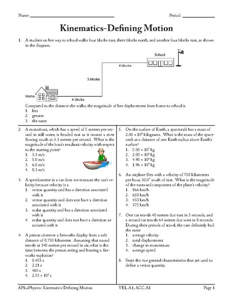 2 Kinematics Defining Motion Kinematics De Ning Motion A Student On