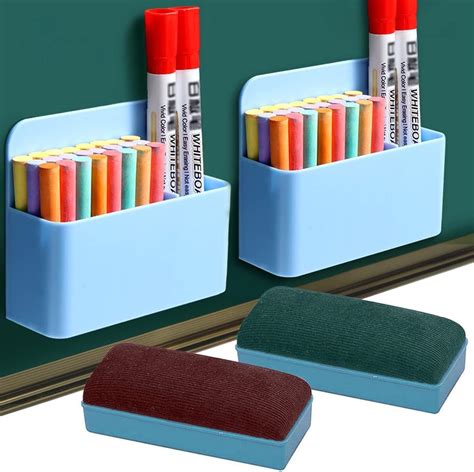 2 Magnetic Pen Holders Magnetic Pen Holder Storage Rack With Blue